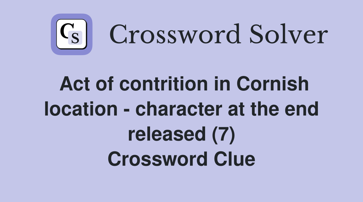 article included among pennies as an act of contrition crossword clue